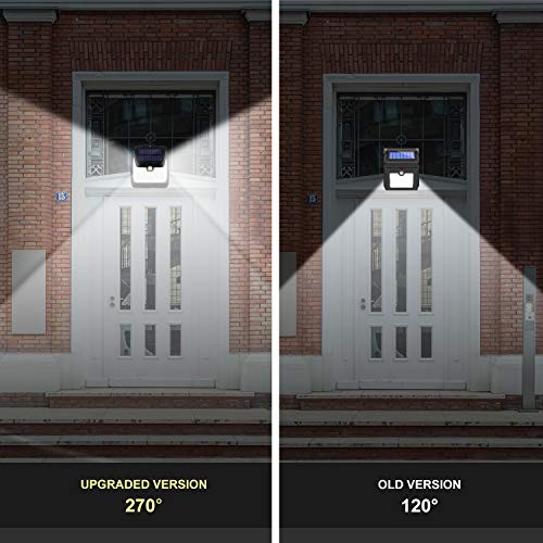 Komaes Solar Motion Sensor Lights,21LED Waterproof Solar Lights with IP65,Solar Lights Outdoor with 270°Wide Angle,Solar Motion Lights Outdoor Perfect for Patio,Yard,Garden,Garage-4 Packs