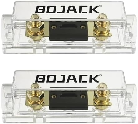 BOJACK 0/2/4 Gauge ANL Fuse Holder and 80 Amp ANL Fuses for 0 2 4 8 Gauge AWG Fuse Block, Automotive Fuse Holder 80A (Pack of 2)