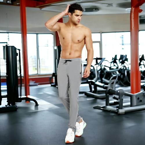Image of RynoGear Track Pants for Men with Zipper Pockets (Pack of 2)