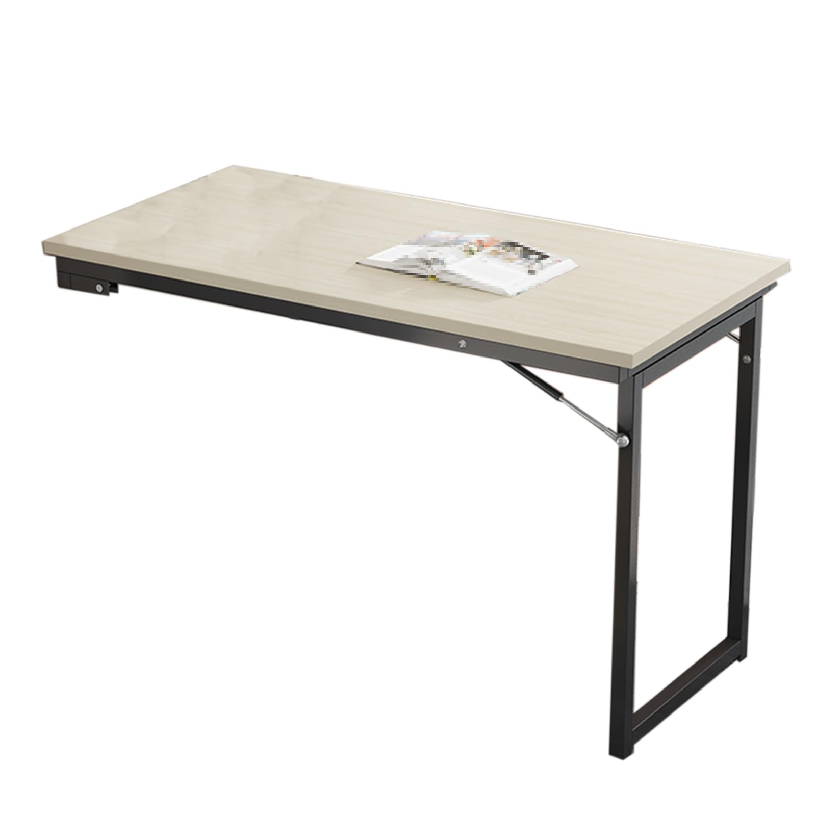 Table pliante murale en L bureau suspendu en bois éco