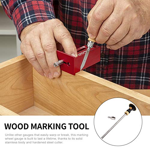 VILLCASE Calibre de MarcaÃ§Ã£o de Roda MarcaÃ§Ãµes de MarcaÃ§Ãµes de Madeira Ferramentas de MarcaÃ§Ã