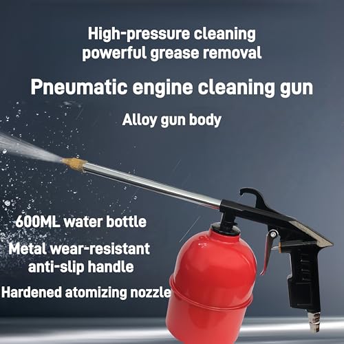 Image of LINFEI Pneumatic Engine Cleaning Gun with Water Tank,2P,Pressure Water Gun | High-pressure Air Sprayer, Dust-blowing Gun, and Oil-removing Jet tool