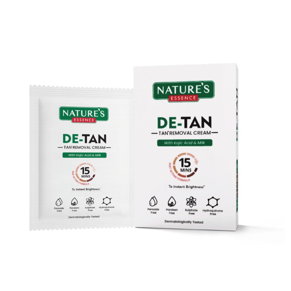 Nature's Essence Detan Pack Enriched With Kojic Acid, Milk, Papaya and Aloevera | Tan removal Cream | Dermatologically Tested, Hydroquinone, Sulphate, Peroxide and Paraben Free | Pack of 6 X 10Gm-picture-46