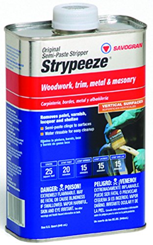 Savogran 01102 Strypeeze Semi-Paste Stripper Paint/Varnish Remover, Quart
