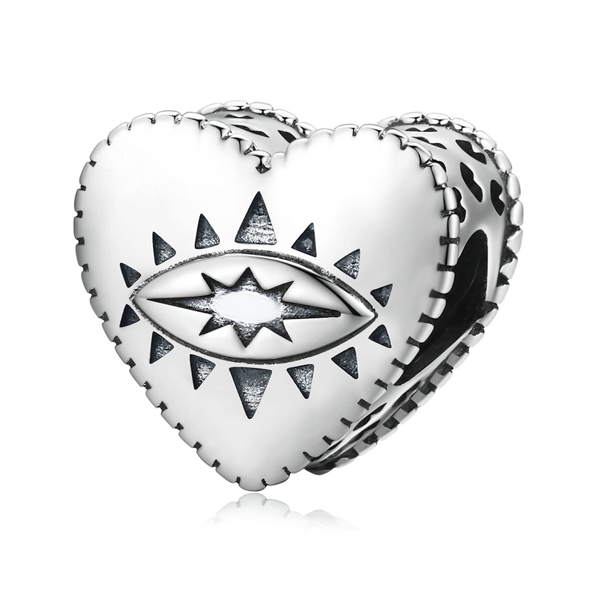 Abalorio de plata 925 ojo de demonio corazón antirrayaduras 8