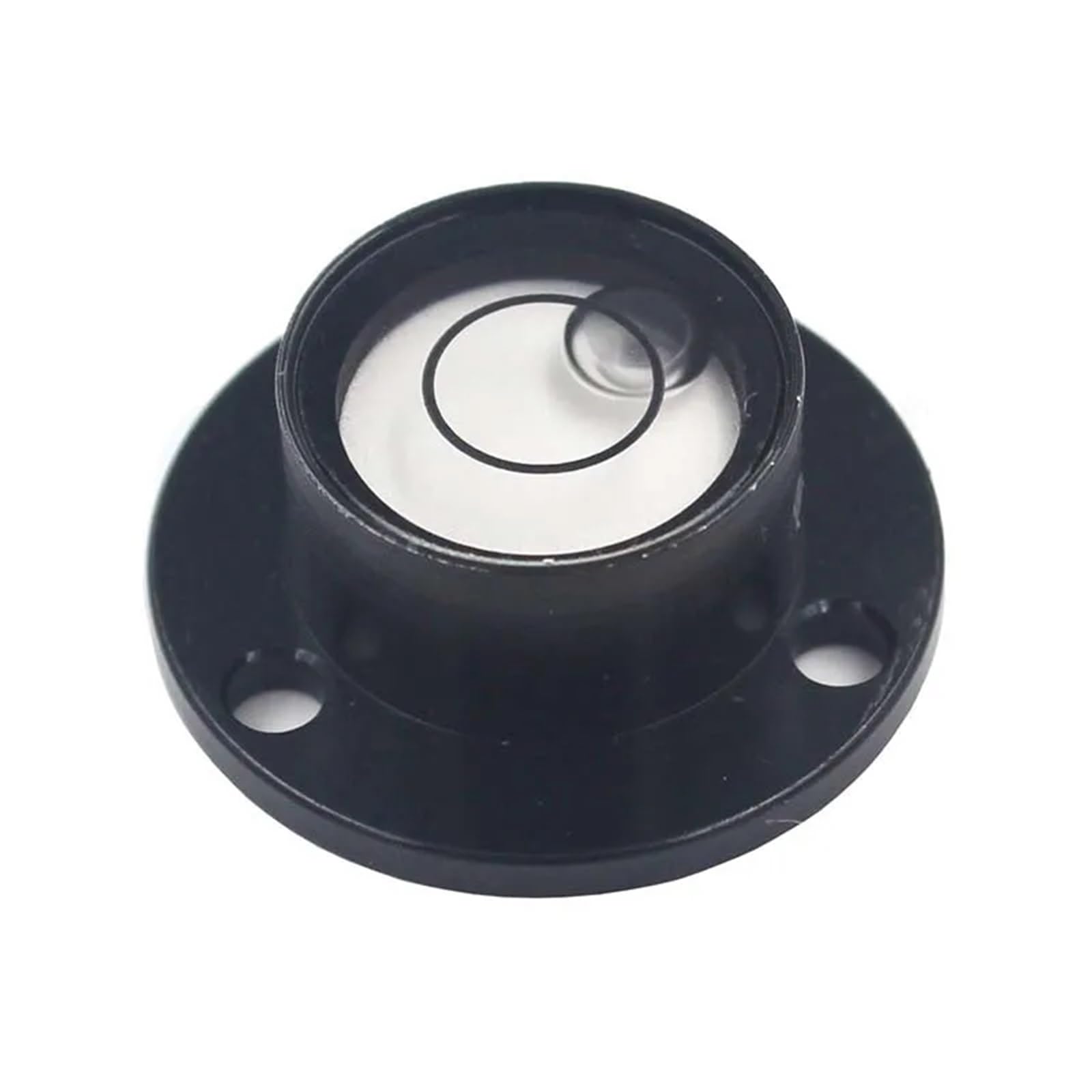 D 25 * 16 * 10mm Metal Bubble Level Equipment Leveling Beads Blister Flange Leveler with Mounting Holes Accuracy 10mm/m 1PCS(Black)