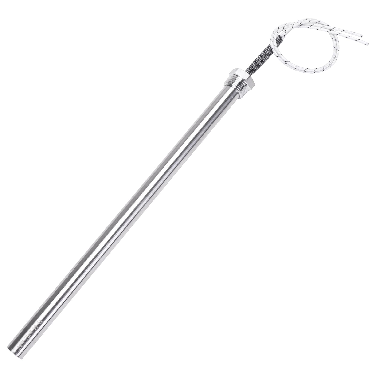 DERNORD Elemento riscaldante da 240 V, 750 W, con flangia da 1/2 pollici, tubo singolo multiuso fai da te, in acciaio inox