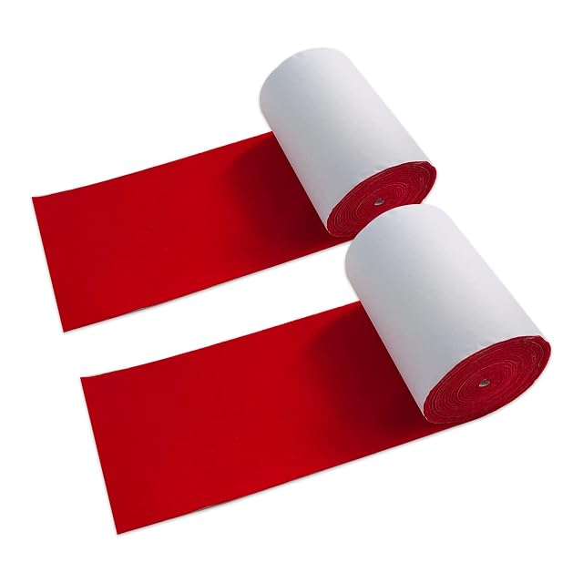 Foto 2 de 7 de Jtnohx Fieltro Rollo Adhesivo Tela de Fieltro para Manualidades Rojo