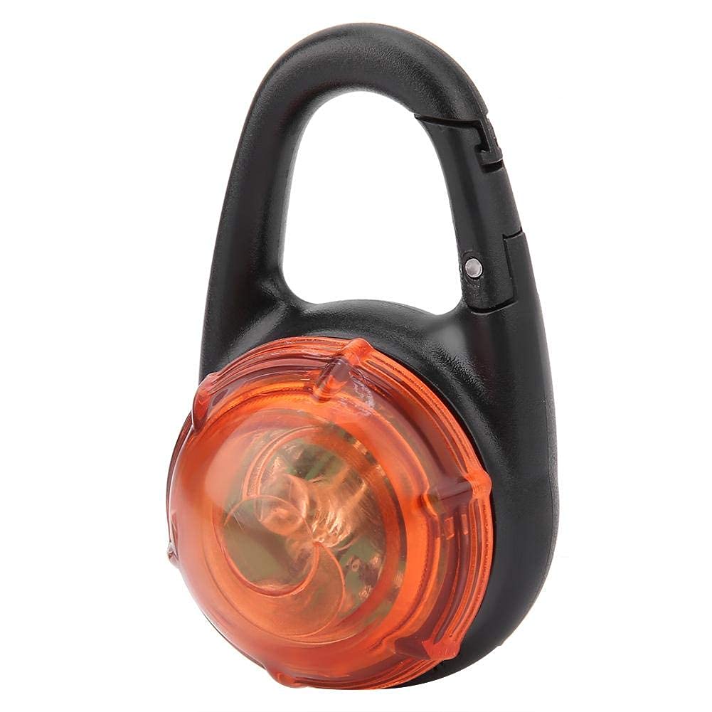 Pssopp Perros Linterna Luz LED Linterna Llaveros Clips de luz de Advertencia Luz Intermitente LED Colgante de Seguridad para Perros para Acampar Senderismo Caminar(Naranja)