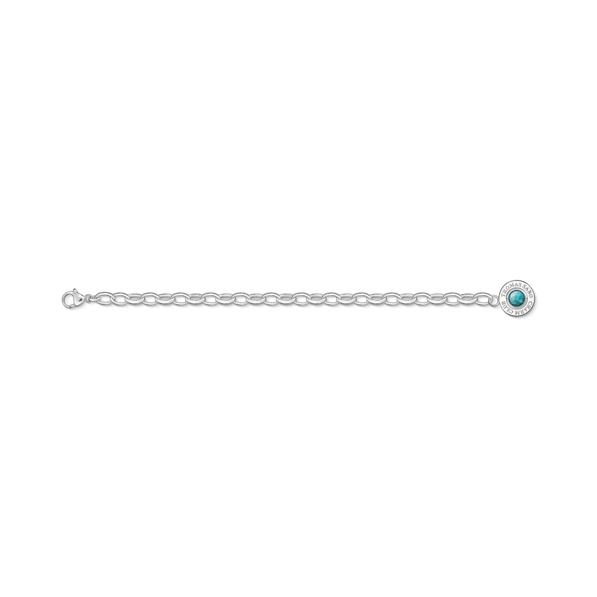 Thomas Sabo Pulsera con dijes Turquesa Plata de ley 925 X0229