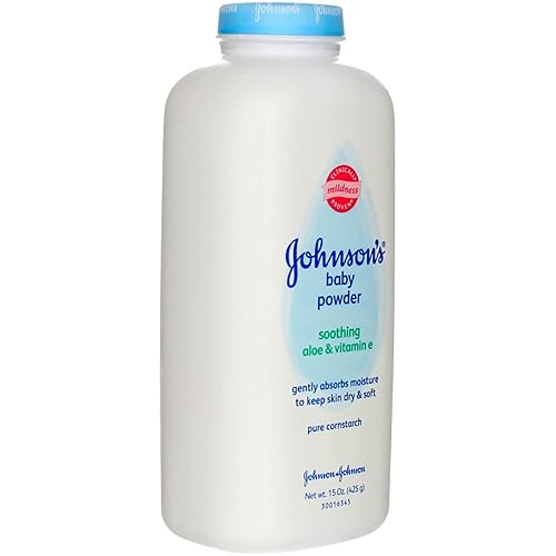 Miniatura 2 de JOHNSON'S Aloe & Vitamin E - Polvo para bebé, 15 onzas (paquete de 6)