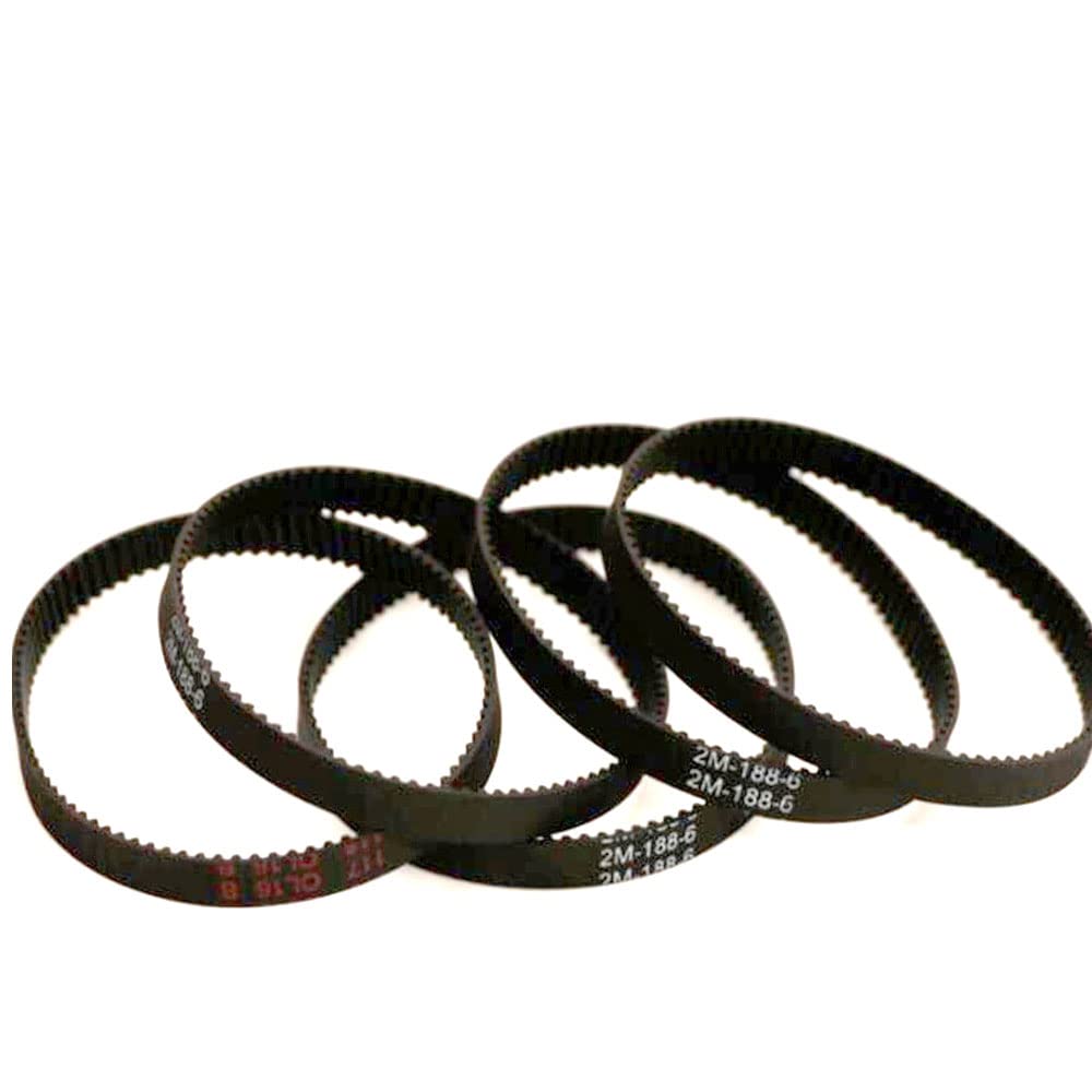 GT2 188 Closed Loop Rubber 2GT Timing Belt Teeth 94 Length 188 Mm For 3D Printers 6 Mm Width Pack Of 2