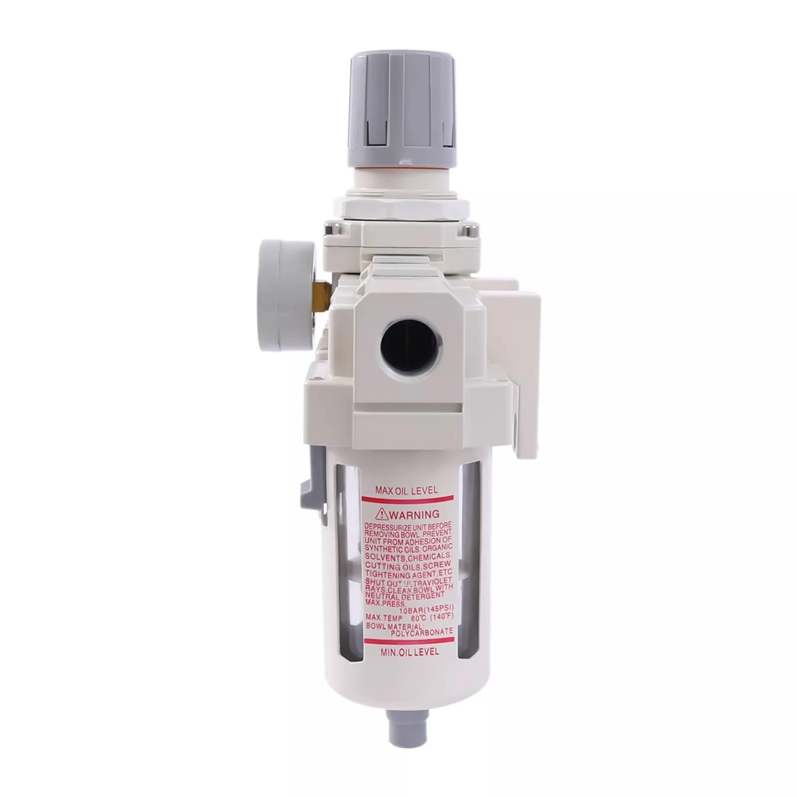 Regulador de presión de aire de 1/2" NPT – Filtro secador de aire comprimido y separador de agua for suministro de aire limpio y seco