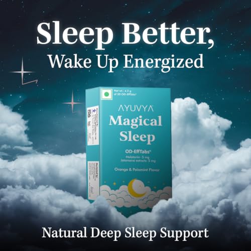 Image of Ayuvya Magical Sleep Support Melatonin Effervescent Pills - Natural Sleep Solution| Night Time Sleep Aid & For Morning Energy, (Pack of 2) | As Seen on Shark Tank