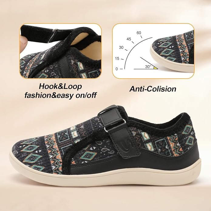 Image of Spesoul Wide Womens Slippers Adjustable House Shoes Indoor Outdoor Barefoot Slippers Cozy Walking Shoe Swollen Edema Diabetic Shoes 7 Wide