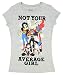 DC Super Hero Girls Not Your Average Girl Heather Gray Tee Shirt (Girl Sizes 4-16) (Large 10/12)