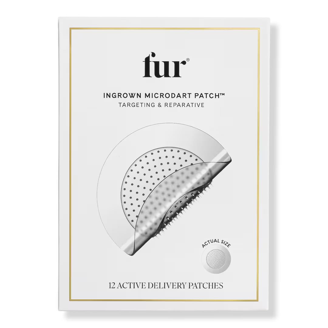 Fur Ingrown Microdart Patches - Ingrown Hair Care, Quickly and Effectively Clear Up Ingrown Hair Bumps - 12 Pack