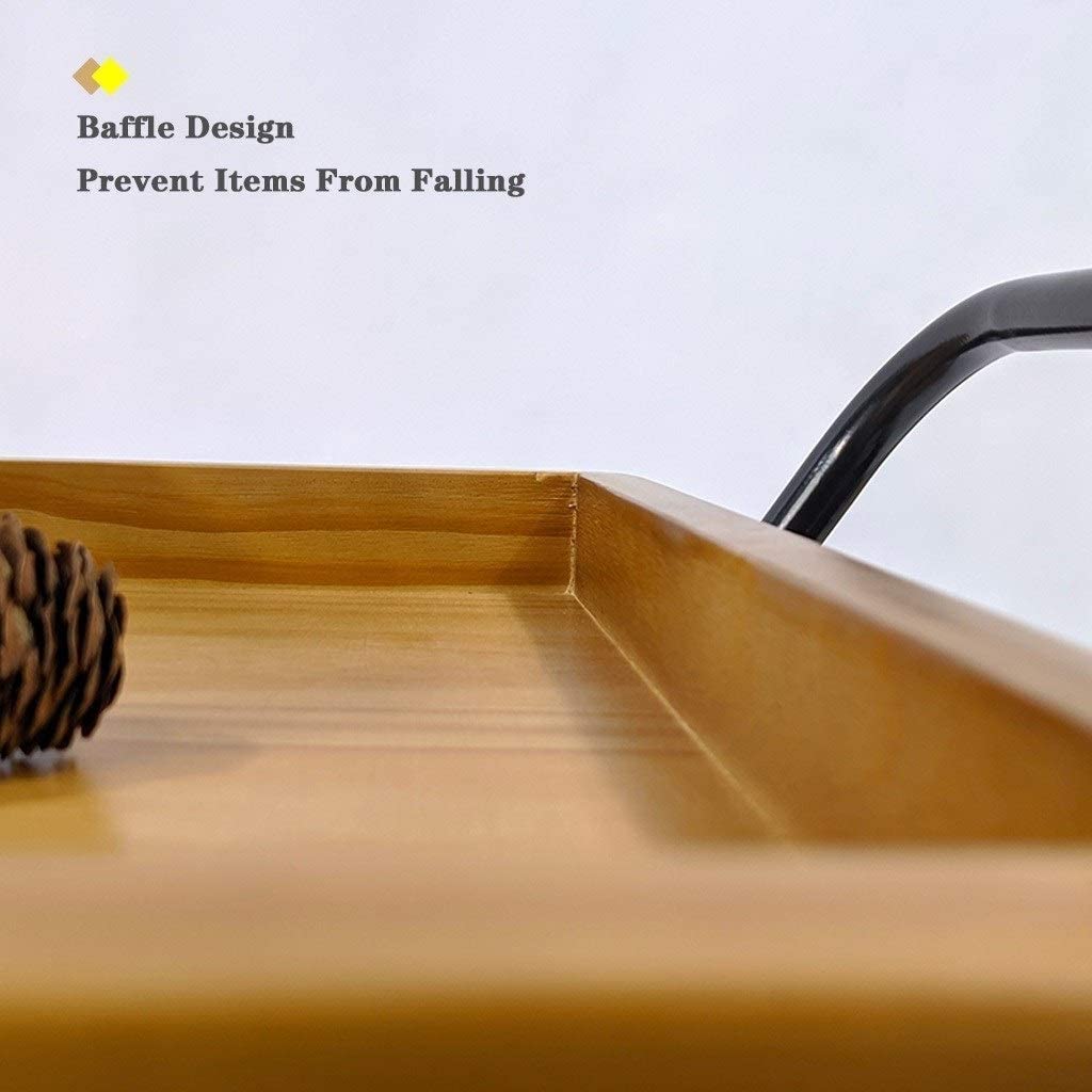 Carrito de Madera Tipo Buffet para Vino, para Cocina casera y Catering de hoteles, con función Transparente, Carrito de Servicio de 3 Niveles para Bebidas y vajilla (Negro)