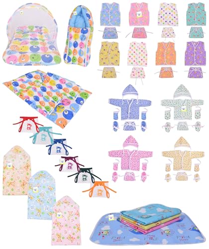 Image of Toddylon Baby Products All New Born Combo | Combos Set for Newborn | 56 in 1 Hospital Essentials Kit | Baby Essential for Newborns Clothing Hamper (0-6 Months) (Blue)