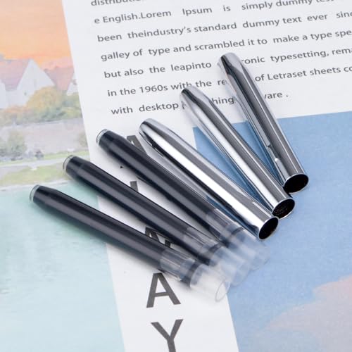 3-pak akcesoriów do piór wiecznych Jinhao serii 10, metalowy ochraniacz z czarnymi wkładami atramentowymi, średnica otworu 5,5 mm