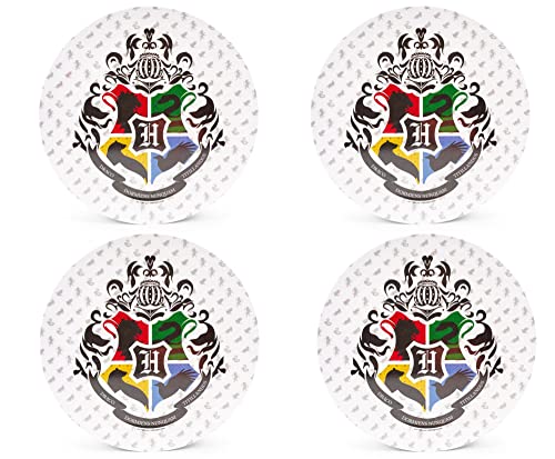 Harry Potter Hogwarts Crest 10-Inch Melamine Dinner Plates | Set of 4