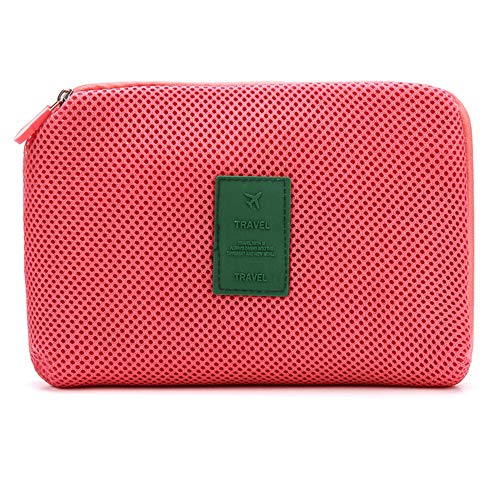 Preisvergleich Produktbild jingyuu 1 Stück Wassermelonen Rot Reißverschluss Handtasche Polyester Kosmetische Kosmetiktasche Aufbewahrungstasche Schlüssel Aufbewahrungstasche Mäppchen für Frauen 21 * 15cm