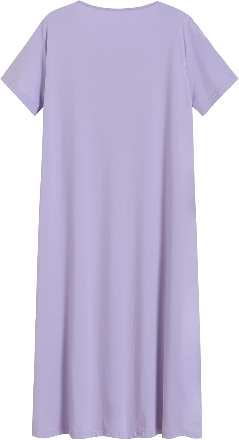 Latuza Women's Long Nightgown Soft Cotton Night Gown - Image 2