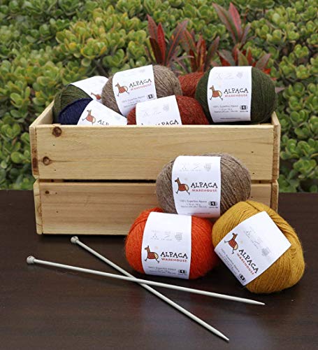 100% Alpaca Yarn Wool Set Of 3 Skeins Fingering Lace Worsted Weight - Heavenly Soft And Perfect For Knitting And Crocheting (Camel, Fingering) #TOP3