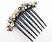 Side French Twist Comb Decorative Wedding Ornament Along Top with Stone (Green)