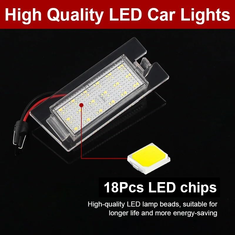Luces matrícula Cherokee 2014-2018 kit LED 6000K bombillas matrícula CANbus sin error coche 2