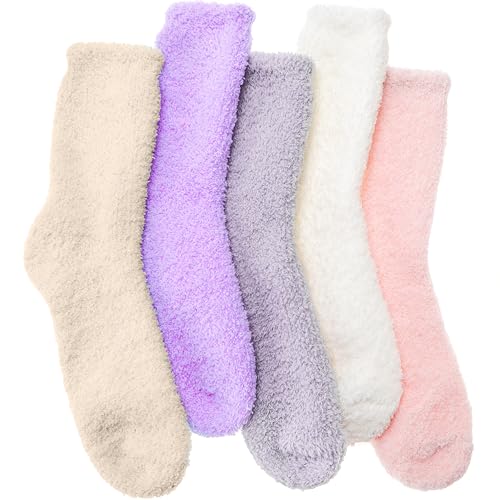 Image of Fuzzy Socks Fluffy Thick Warm Winter Soft Cozy Plush Sleep Home Fleece Cabin Soft House Socks for Women Men