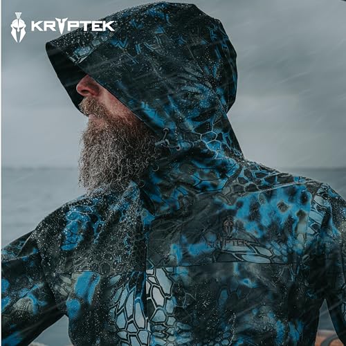Kryptek Men’s Jupiter Waterproof, Breathable, Packable Camo Hunting Jacket