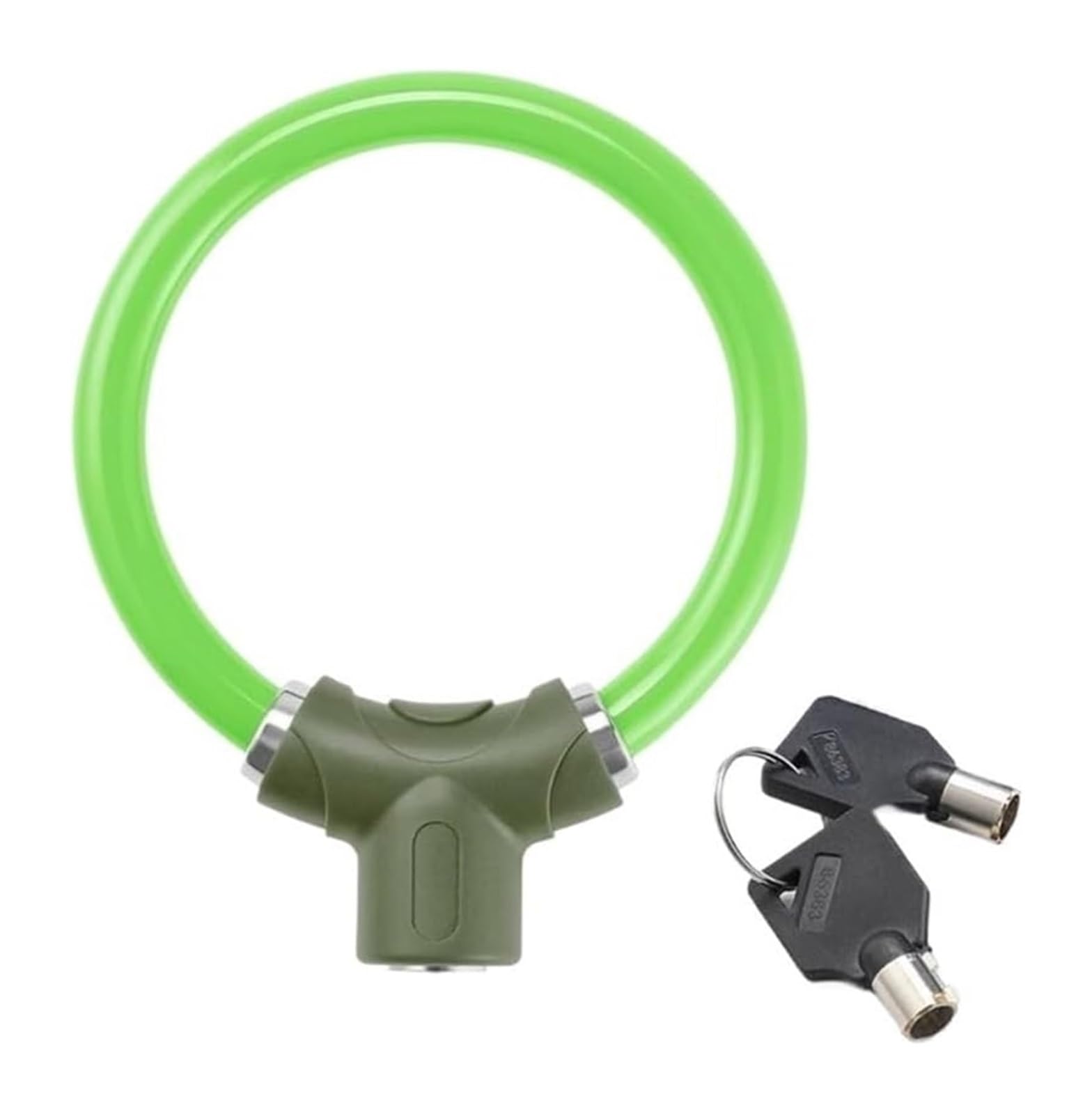 Giveduno Groen Bicycle Lock, Road Bike Lock Steel Cable Portable Theft Rings Multicolor