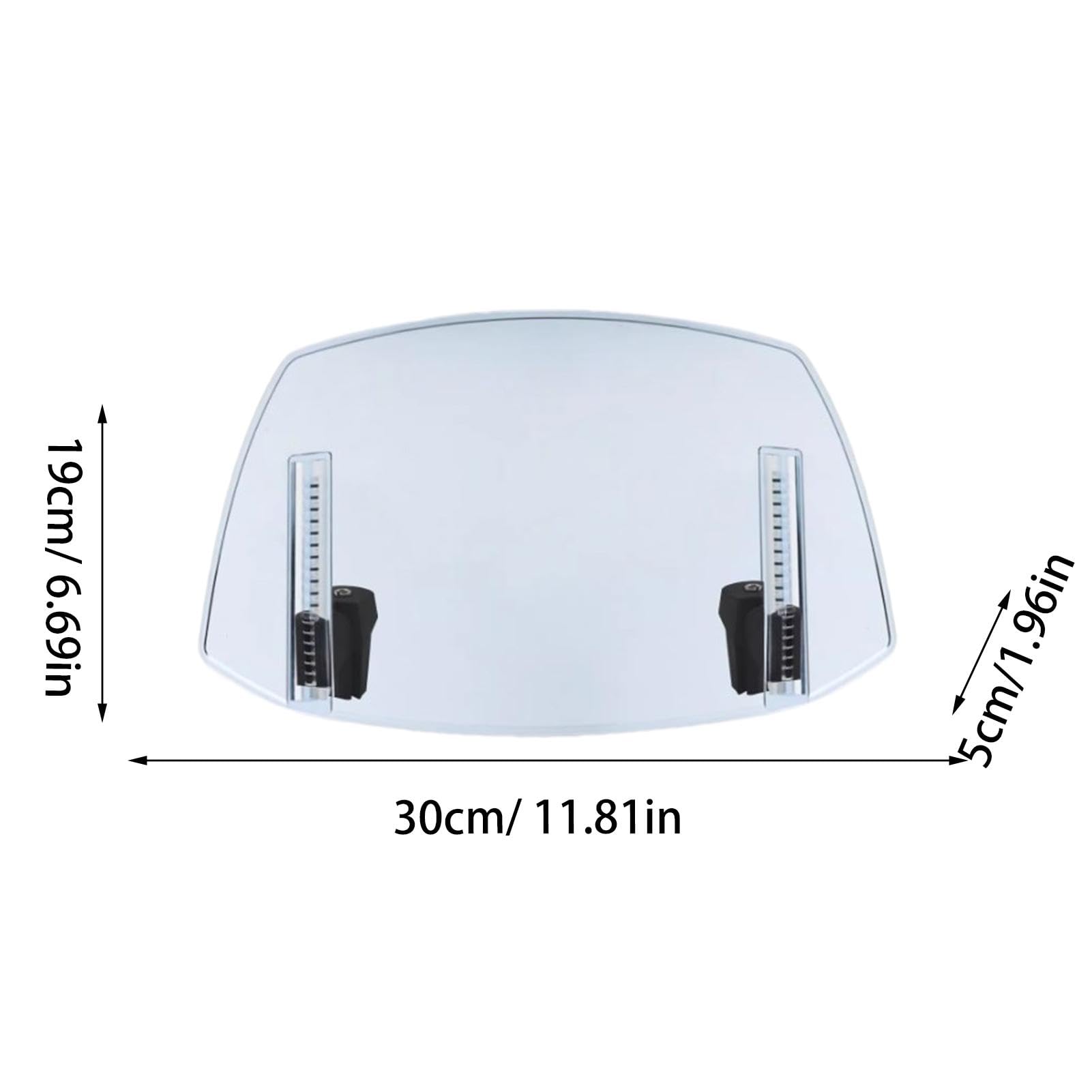 Spoiler, voorruit voor motorfiets, universeel, windscherm, verstelbaar, (transparant