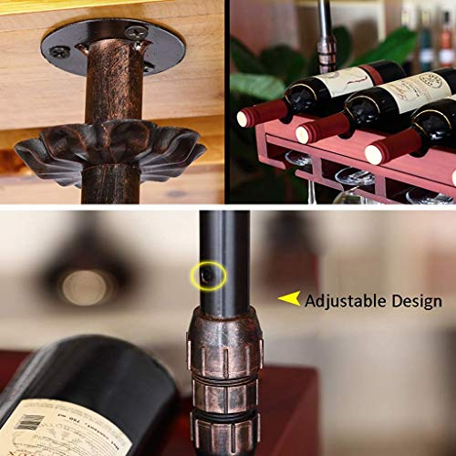 Soporte para botellas de madera maciza 64x30cm miniatura 5