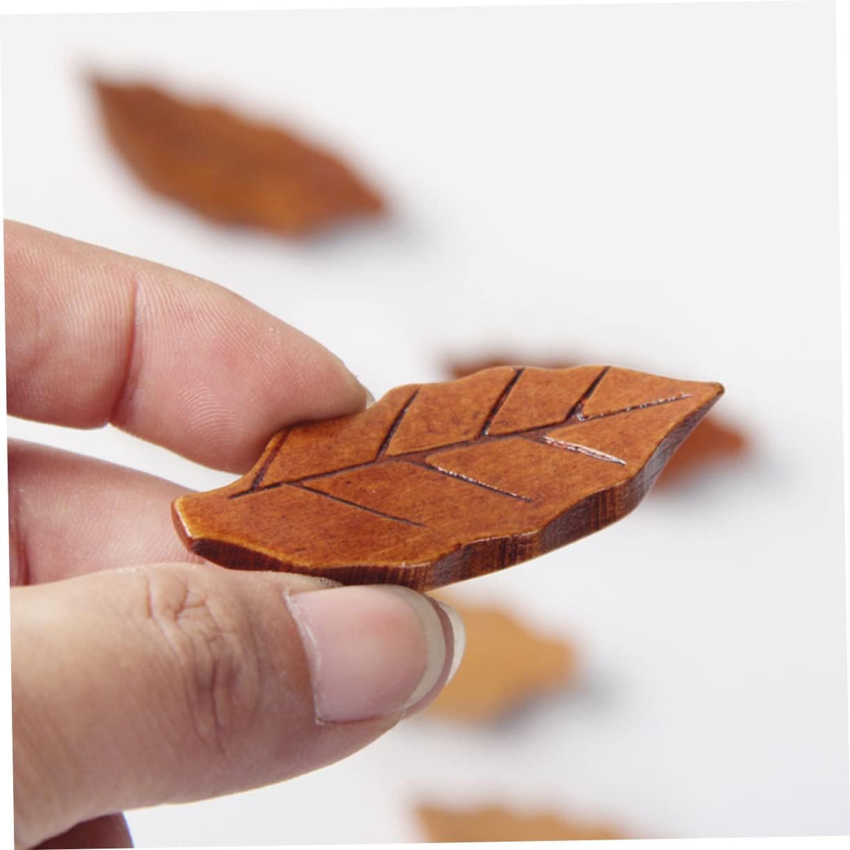 Leaf Wooden Chopsticks Rest Holder 10pcs Xmas Table Decor image 4