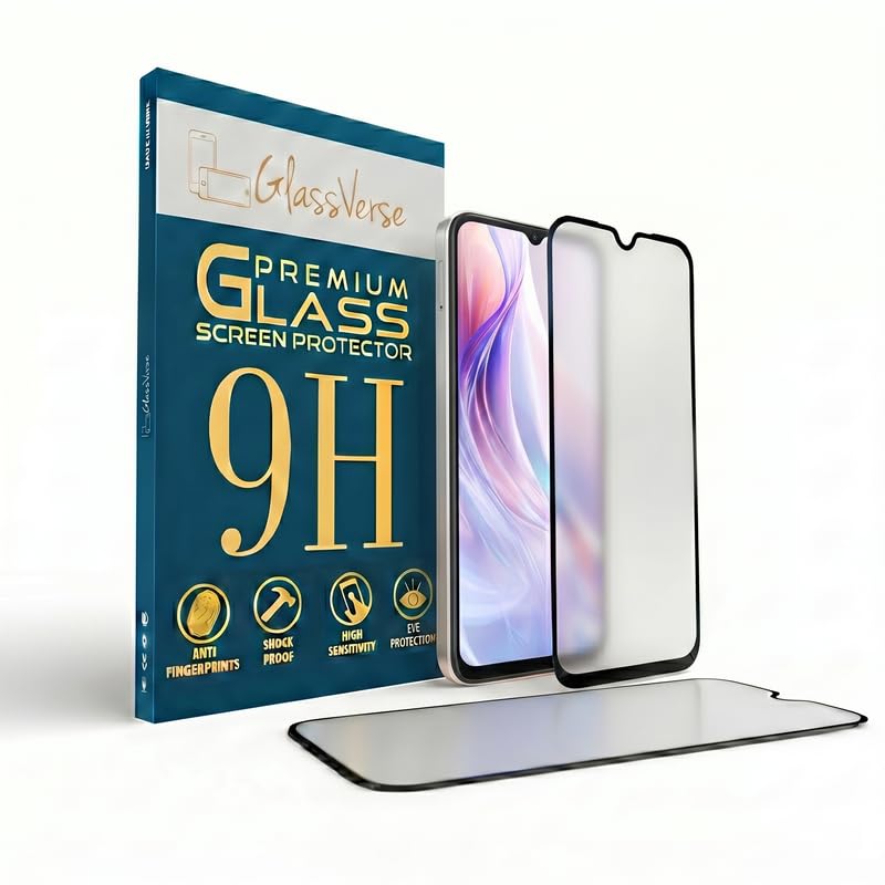 Image of GlassVerse Matte Tempered Glass for Redmi 13C 5G | Anti Glare, Smooth Touch Screen Protector, 9H Hardness, Edge to Edge, Case Friendly, Hassle-less Installation Kit Included. (Pack of 2)