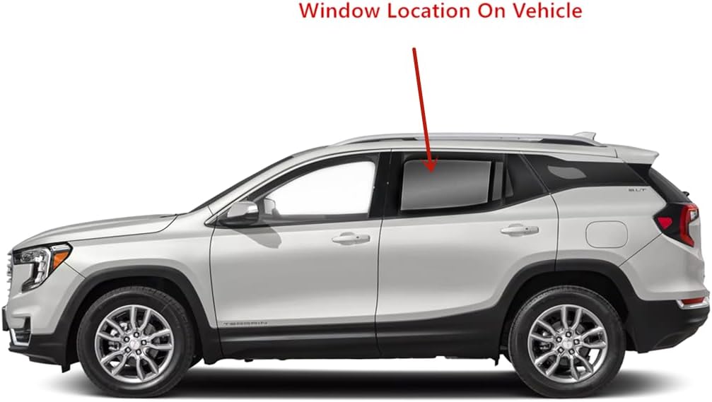 Driver Left Side Rear Door Window Door Glass Compatible with GMC Terrain 2018-2024 Models