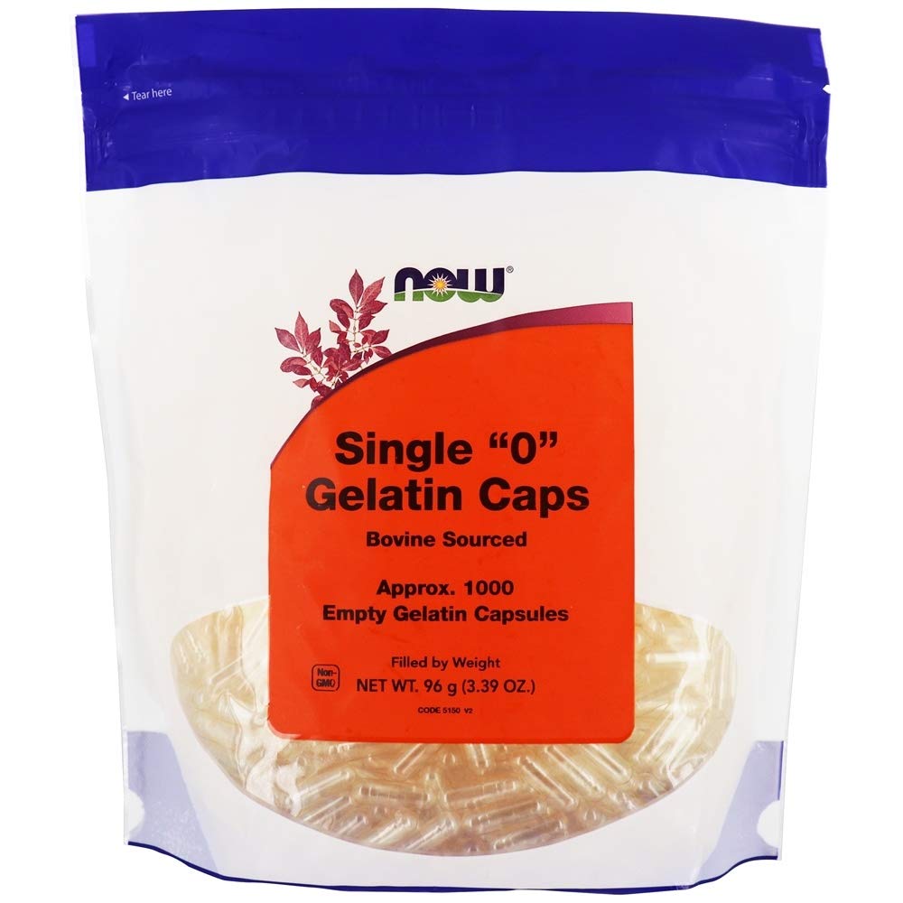 NOW Foods Single "O" Gelatin Caps (1000 Empty Capsules)