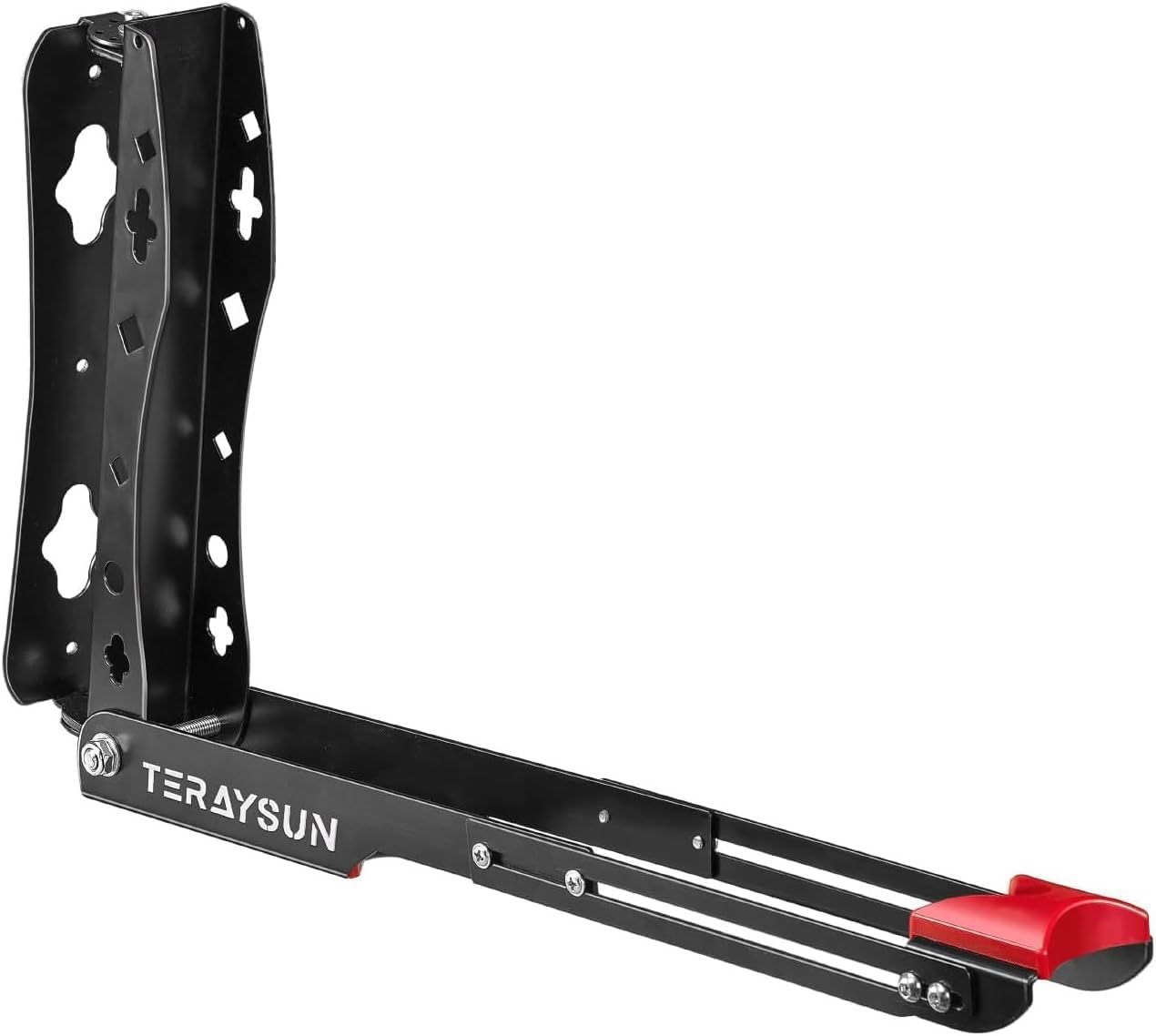 teraysun Swivel Bike Wall Mount Rack, Adjustable Vertical Bicycle Hanger for Garage Storage, Heavy Duty 3mm Steel Holder Fits 24"-29" Wheels (Max 3.5" Tire), 66lbs/30kg Load Capacity for MTB Road