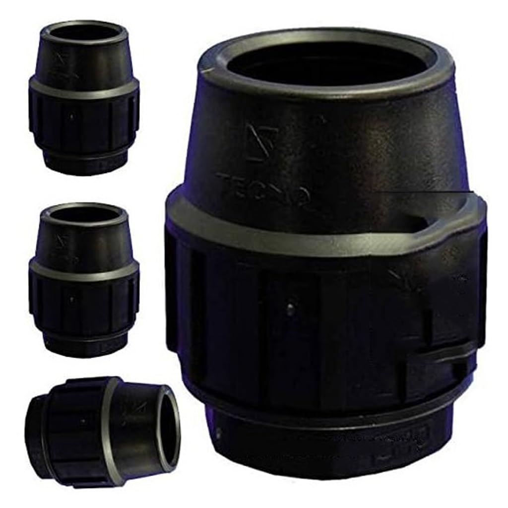 Suinga Pack 4 Tapon Polietileno 90mm | Tapon final riego 90 mm Aenor | Tapon para Tuberias de Polietileno de 90mm, negro