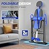 YOLEO Gravity Heavy Duty Inversion Table with Headrest & Adjustable Protective Belt Back Stretcher Machine for Pain Relief Therapy (Blue02)
