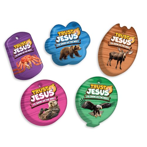 2025 VBS (Vacation Bible School) Faith Tag Value Pack. Trust North for Direction: 100 Brag Tags (20 Tags per Design)