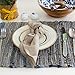 Chardin home Eco Friendly Denim/Jute Placemats (Set of 4), Size: 14''x19''. Rustic, Farmhouse, Boho Heavy Table mats Made with upcycled Denim and Natural Jute.