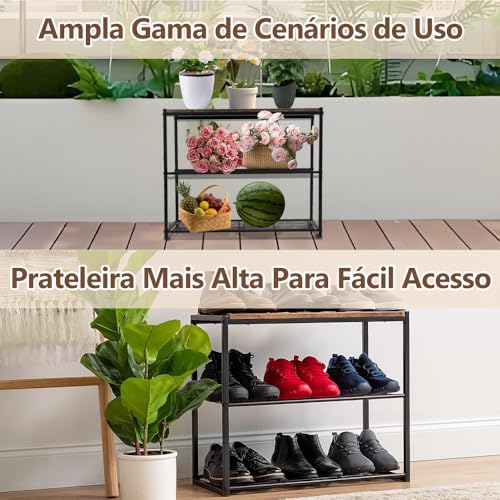 Banco Sapateira, Metal e Madeira, Sapateira Banco, Banco Sapateira para Hall de Entrada, Sapateira M