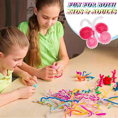 2400 Pcs Pipe Cleaners 24 Assorted Colors Chenille Stems Glitter Pipe Cleaners Craft Supplies Fuzzy Sticks For Kids Diy Art Crafts Decorations Creative Project, 6 Mm By 12 Inches #TOP4