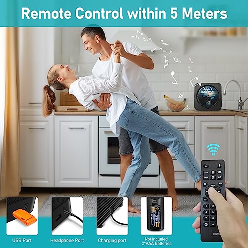 Image of MICOCIOUS Bluetooth Desktop CD Player With Speakers for Home, LED Display, FM Radio, Timer, RC - Supports Headphone /USB /TF /AUX Playback