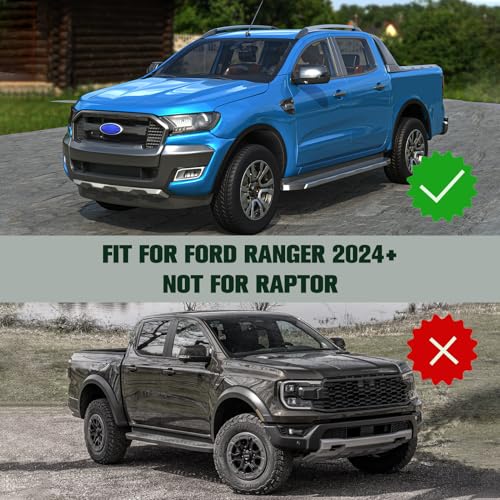 Image of 2024-2025 Ford Ranger Mud Flaps - 4PCS Front & Rear Splash Guards for XL /XLT /Lariat, No Drill Required, All Weather Protector Splash Guard Fenders, Not for Raptor (with Wheel Flare)