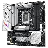 ASUS ROG STRIX B760-G GAMING WIFI Intel B760 LGA 1700 white mATX motherboard with 12 + 1 power stages, DDR5, PCIe 5.0 x16 SafeSlot, two PCIe 4.0 M.2 slots, WiFi 6E, 2.5G Ethernet, and Aura Sync - 9