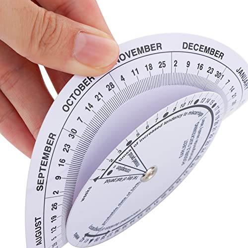 Image of 4 Pcs Pregnancy Wheel, Pregnant Due Date Calculator for Moms Pregnant Patients Doctors Midwives Nurses